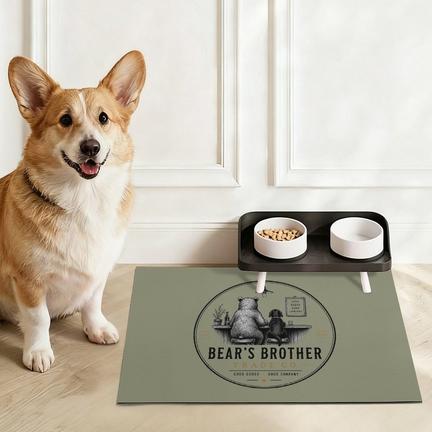 Pet Food Mat - Bear's Brother Logo