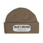Cuff Beanie - "Bear's Brother" Embroidered Knit Hat