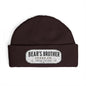 Cuff Beanie - "Bear's Brother" Embroidered Knit Hat