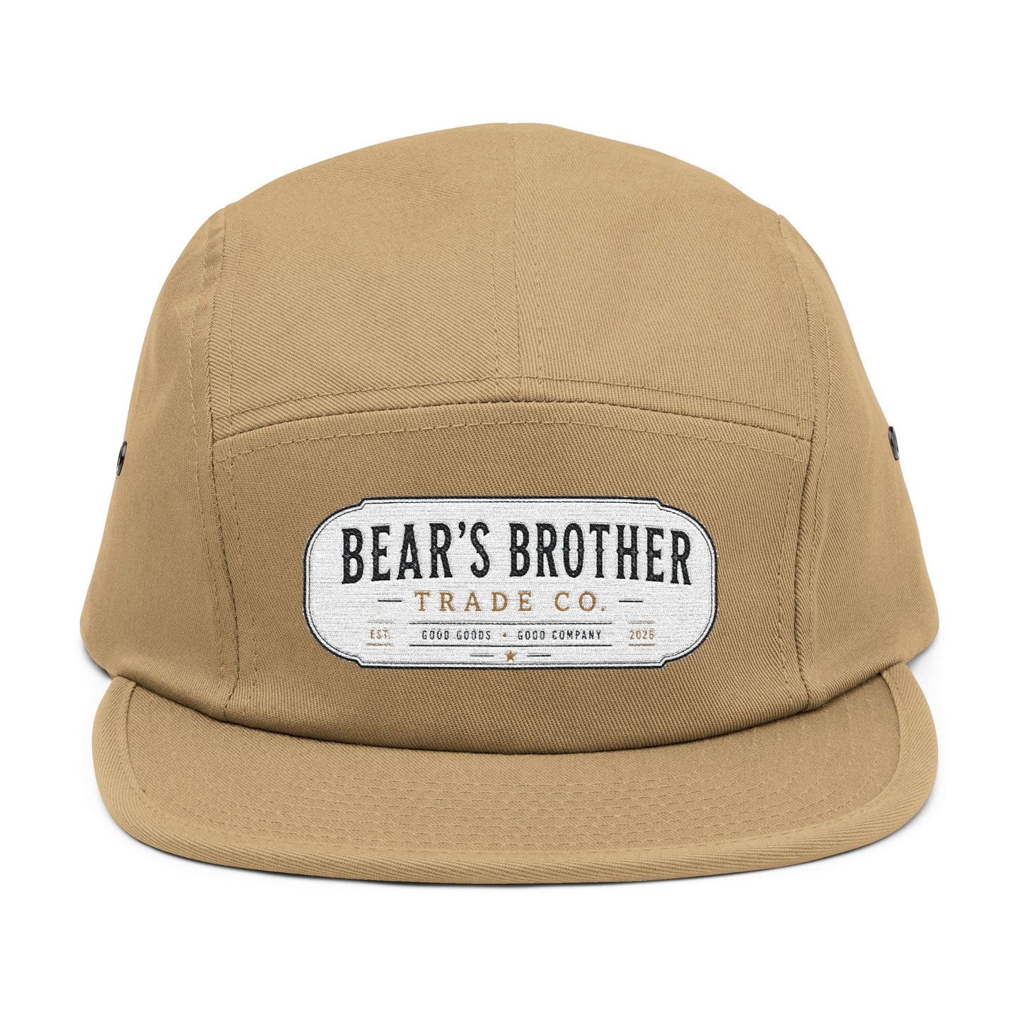 Embroidered Polar Bear & Pup 5-Panel Cap