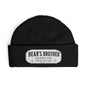 Cuff Beanie - "Bear's Brother" Embroidered Knit Hat