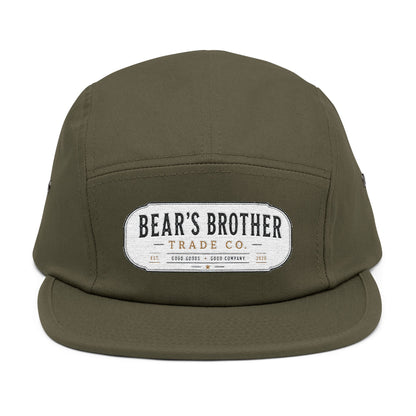 Embroidered Polar Bear & Pup 5-Panel Cap