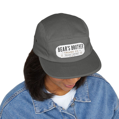 Embroidered Polar Bear & Pup 5-Panel Cap