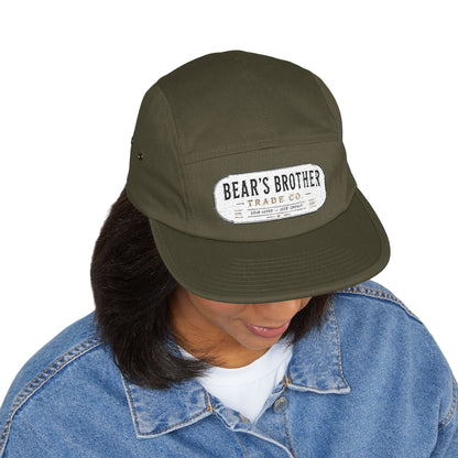 Embroidered Polar Bear & Pup 5-Panel Cap