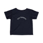 Infant Tee — Subtle 'Top Embryo' Minimalist Baby Shirt, White Font