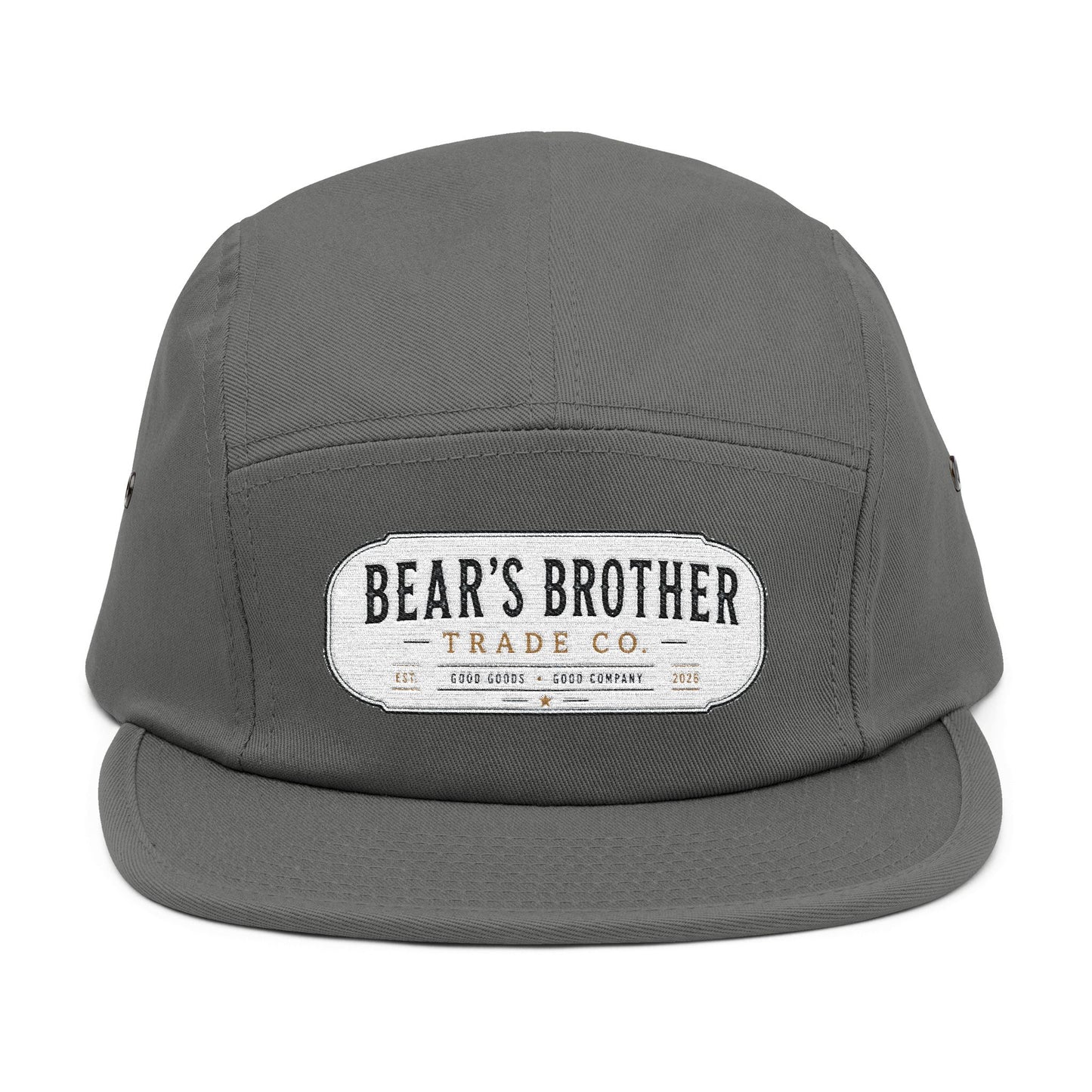 Embroidered Polar Bear & Pup 5-Panel Cap