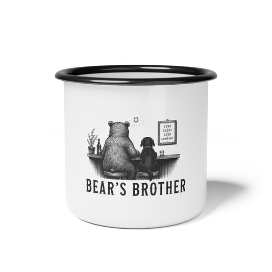 Bear’s Brother Enamel Camp Cup — Rustic Camping Mug