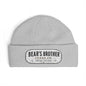 Cuff Beanie - "Bear's Brother" Embroidered Knit Hat