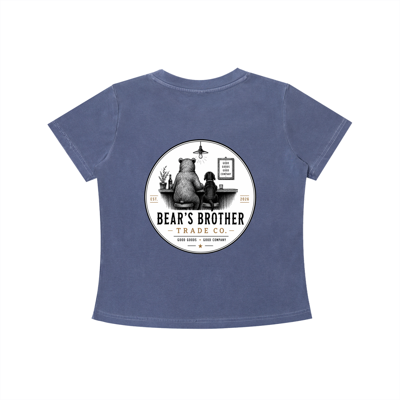 Women's Vintage Wash Slim Fit T-shirt - Bear's Brother Logo