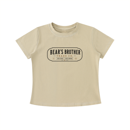 Women's Vintage Wash Slim Fit T-shirt - Bear's Brother Logo
