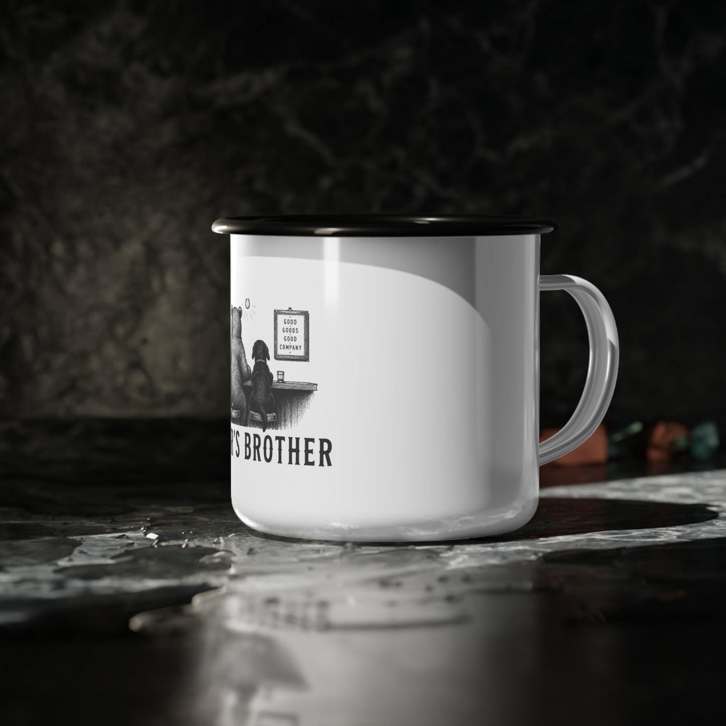 Bear’s Brother Enamel Camp Cup — Rustic Camping Mug