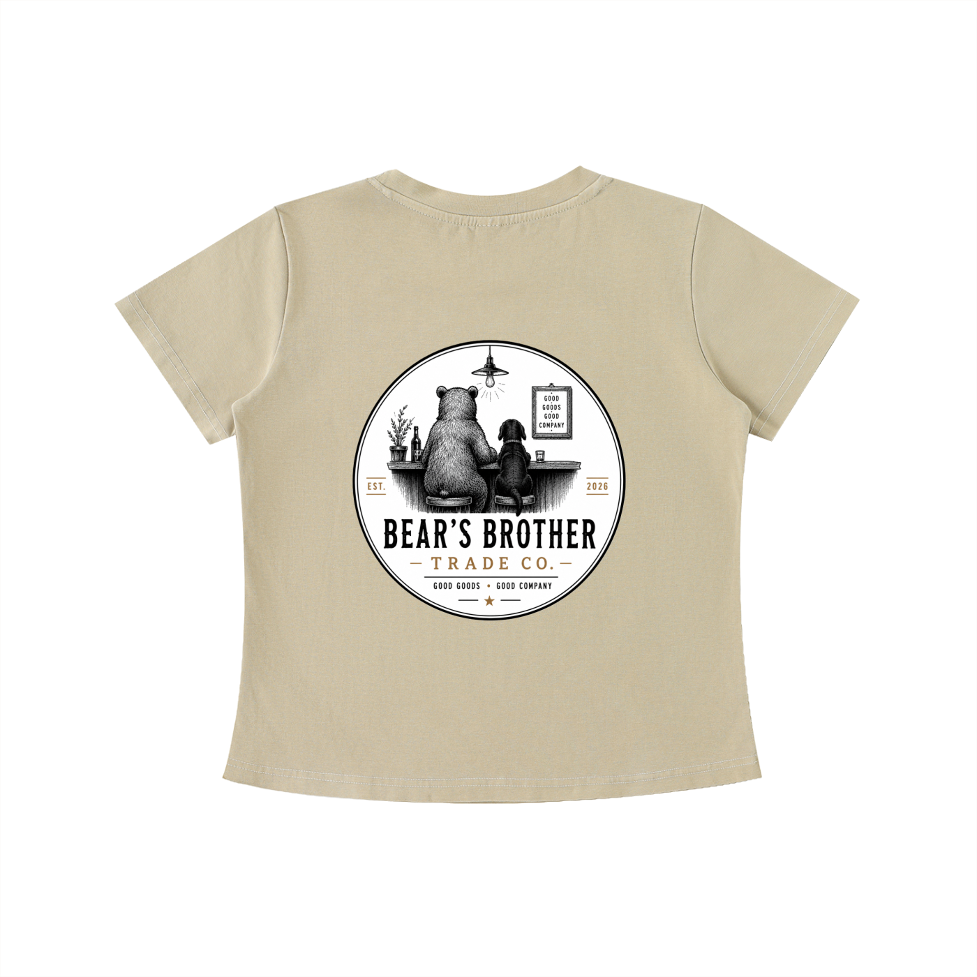 Women's Vintage Wash Slim Fit T-shirt - Bear's Brother Logo