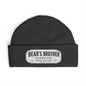 Cuff Beanie - "Bear's Brother" Embroidered Knit Hat
