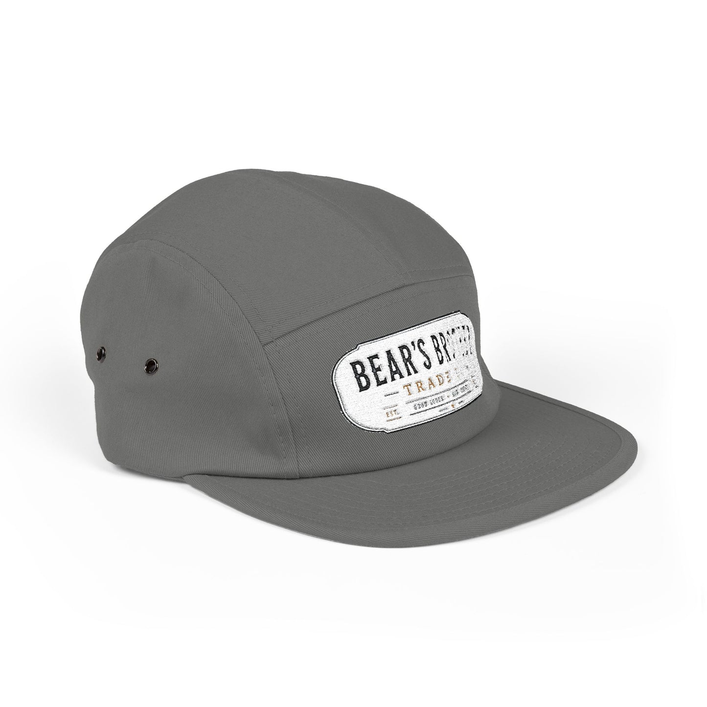 Embroidered Polar Bear & Pup 5-Panel Cap
