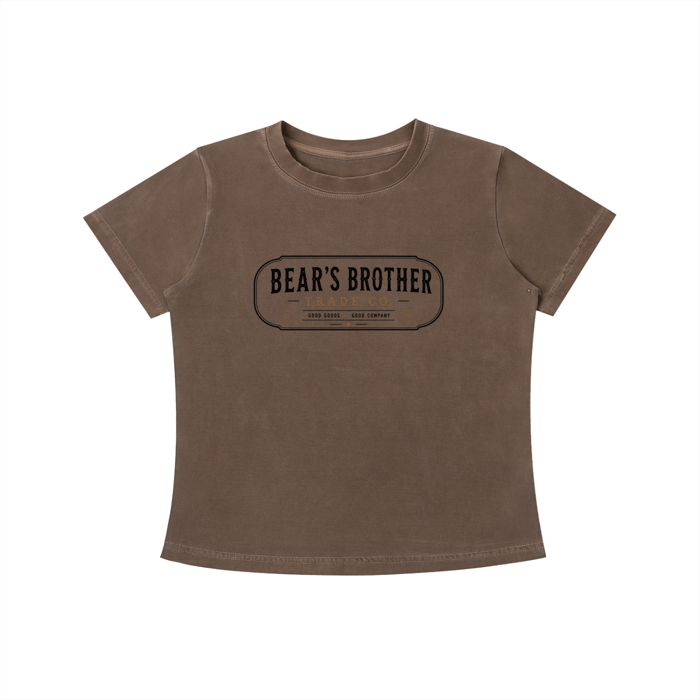Women's Vintage Wash Slim Fit T-shirt - Bear's Brother Logo