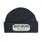 Cuff Beanie - "Bear's Brother" Embroidered Knit Hat