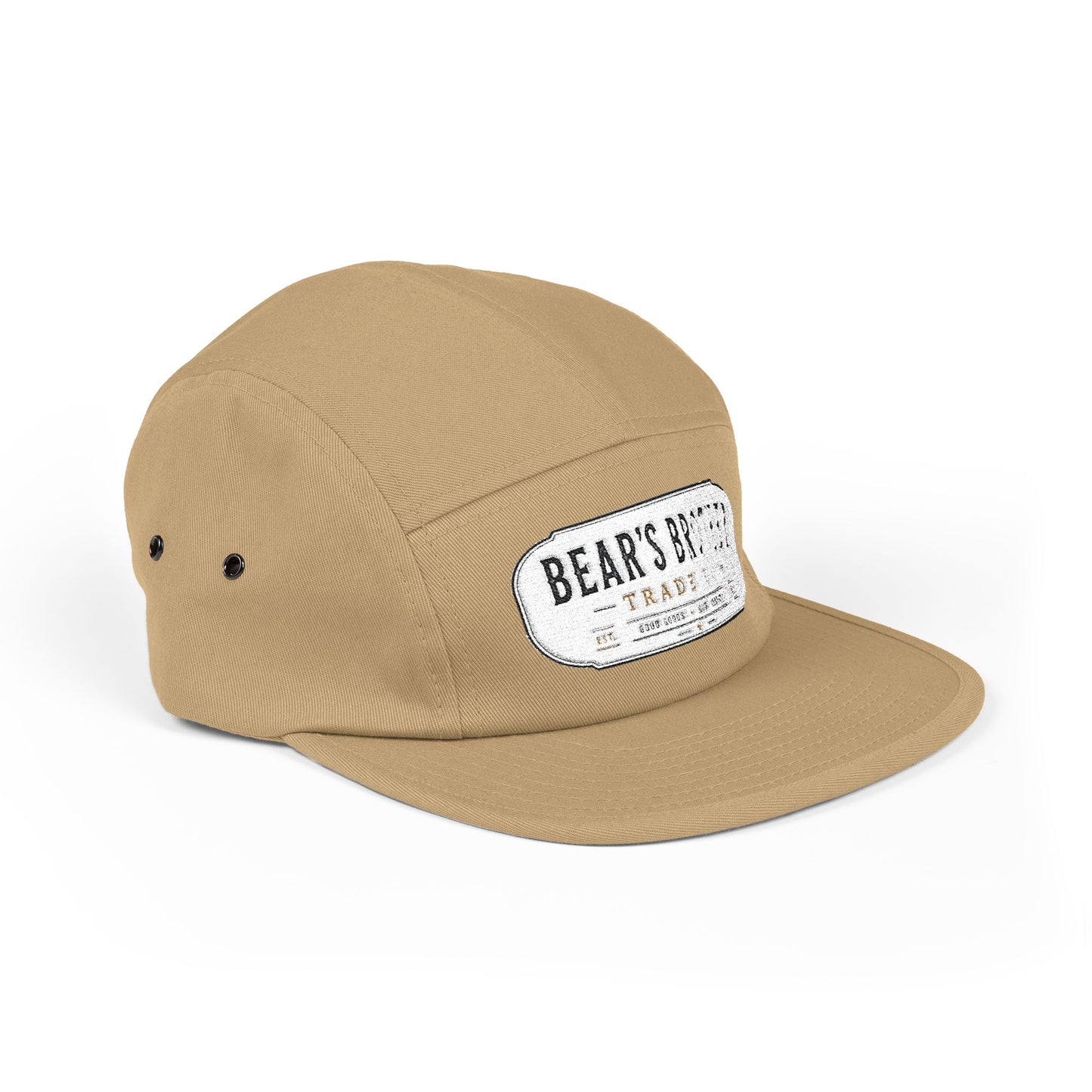 Embroidered Polar Bear & Pup 5-Panel Cap