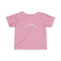 Infant Tee — Subtle 'Top Embryo' Minimalist Baby Shirt, White Font