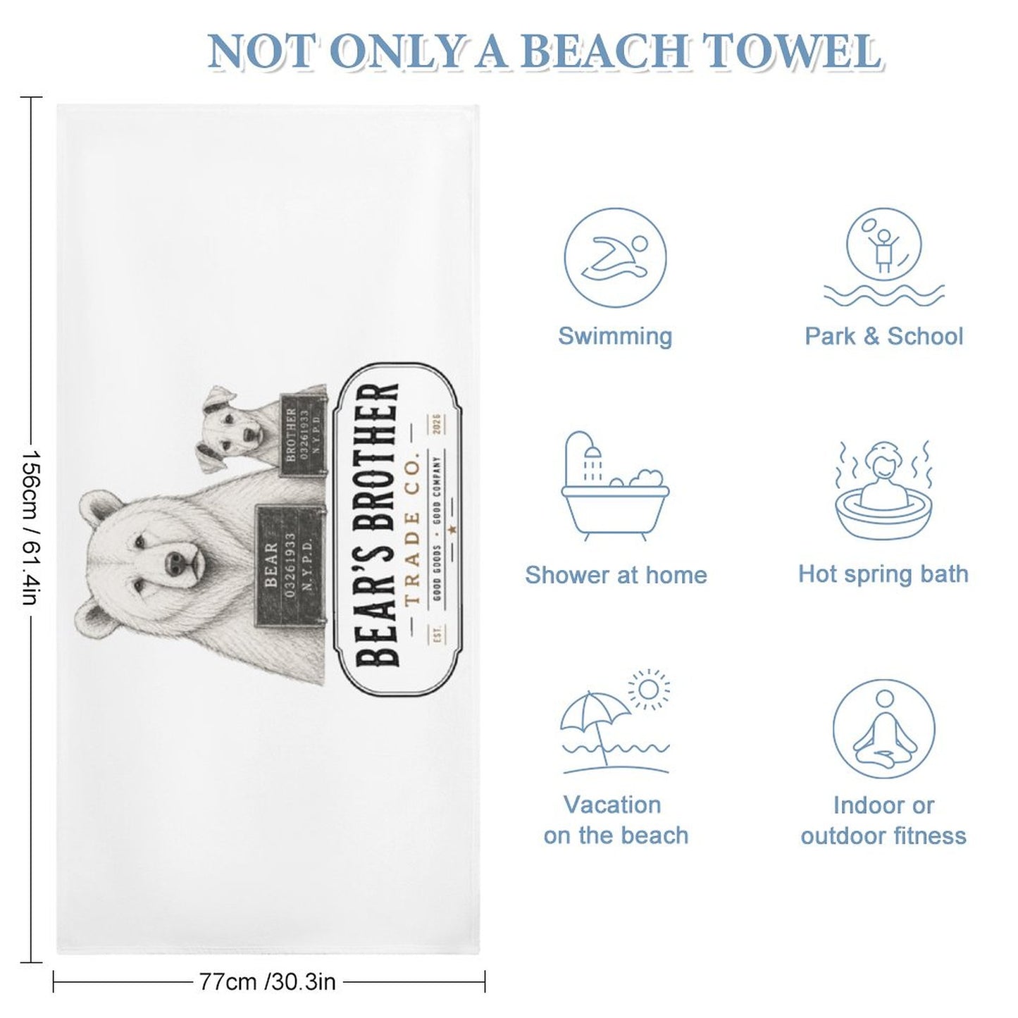 Beach Towel-61.4"x30.3"/156x77cm