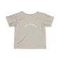 Infant Tee — Subtle 'Top Embryo' Minimalist Baby Shirt, White Font