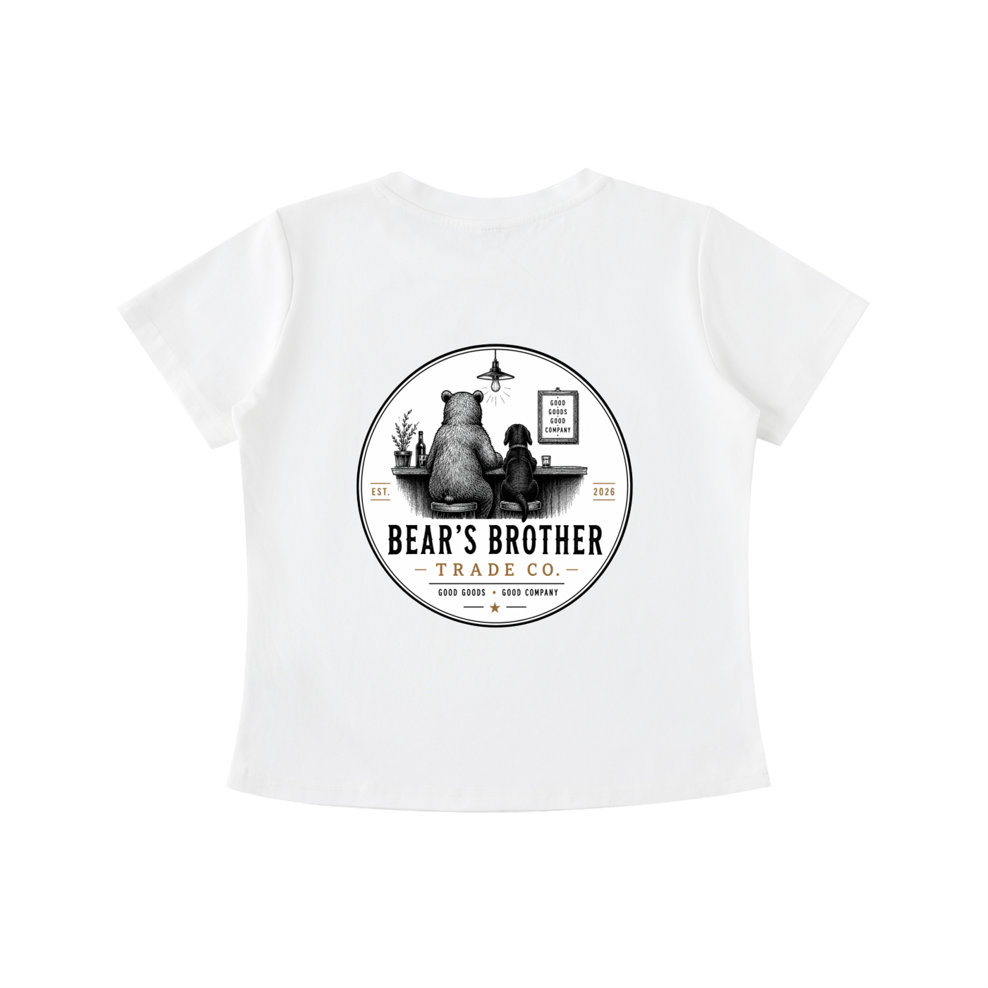 Women's Vintage Wash Slim Fit T-shirt - Bear's Brother Logo