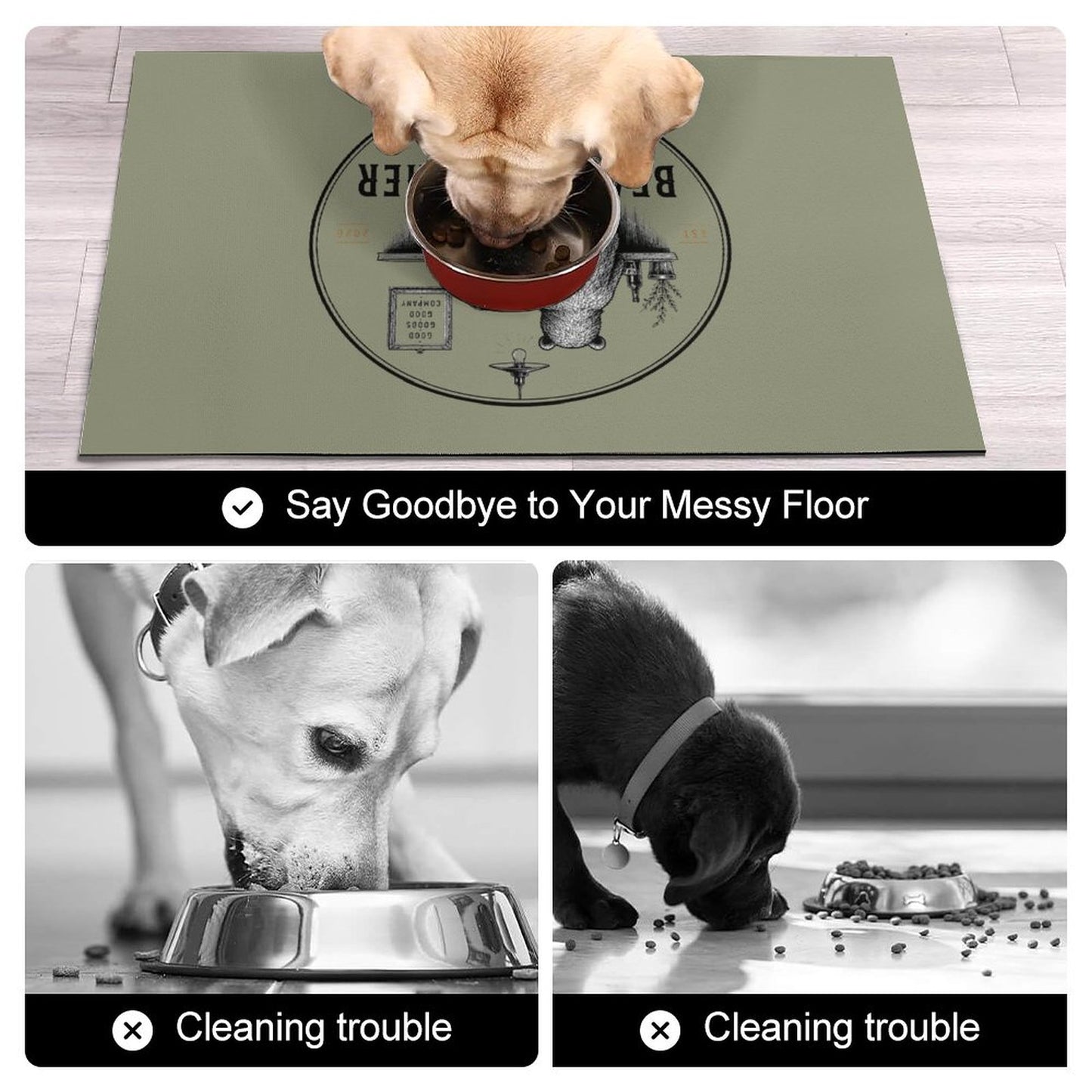 Pet Food Mat - Bear's Brother Logo