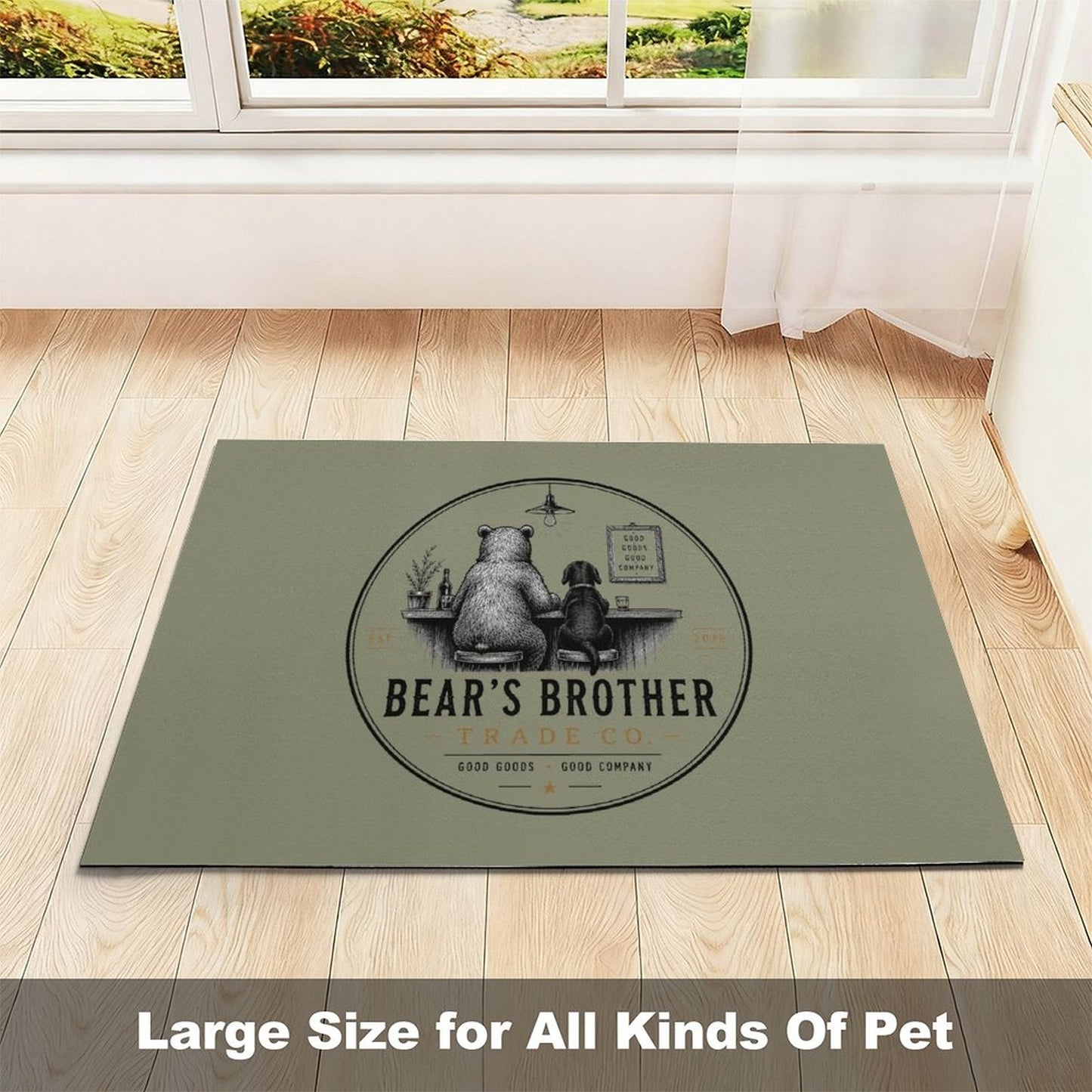 Pet Food Mat - Bear's Brother Logo