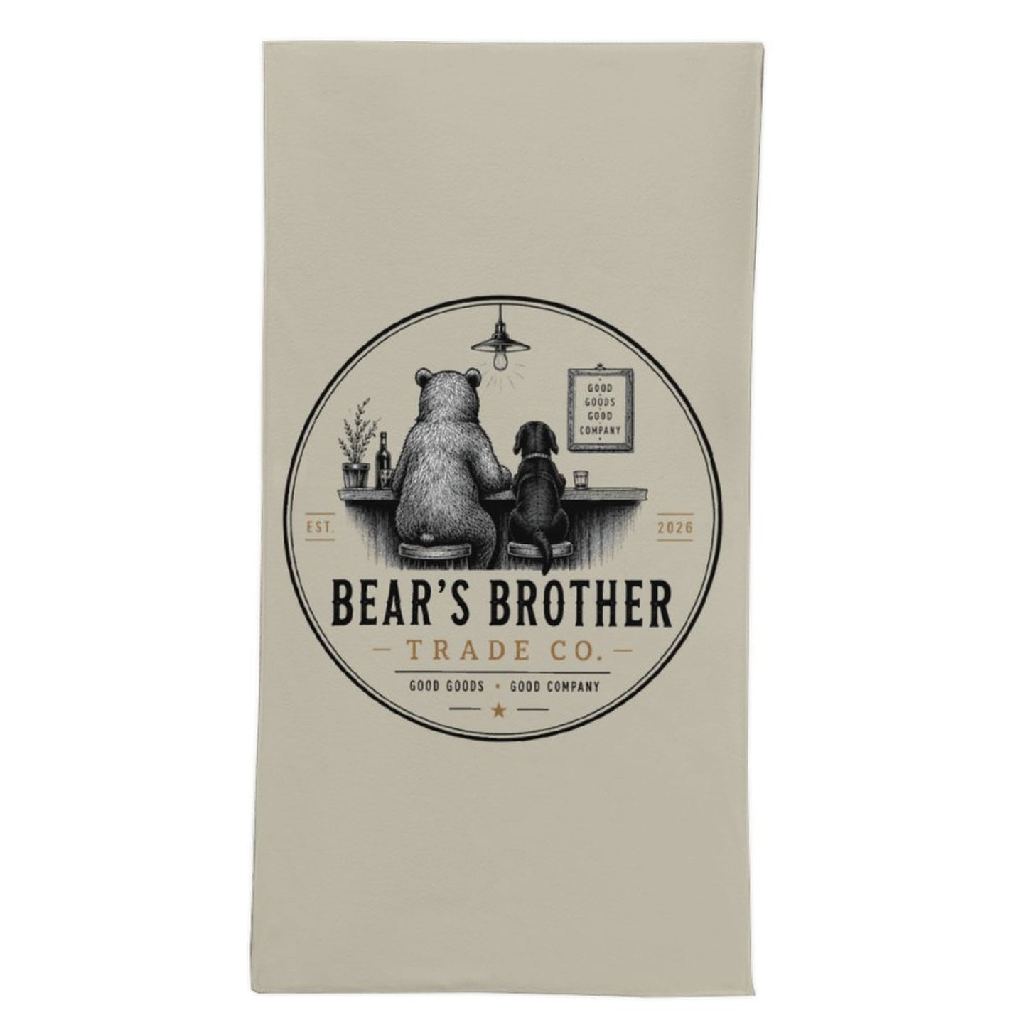 Children's Bath Towel - Bear's Brother Logo