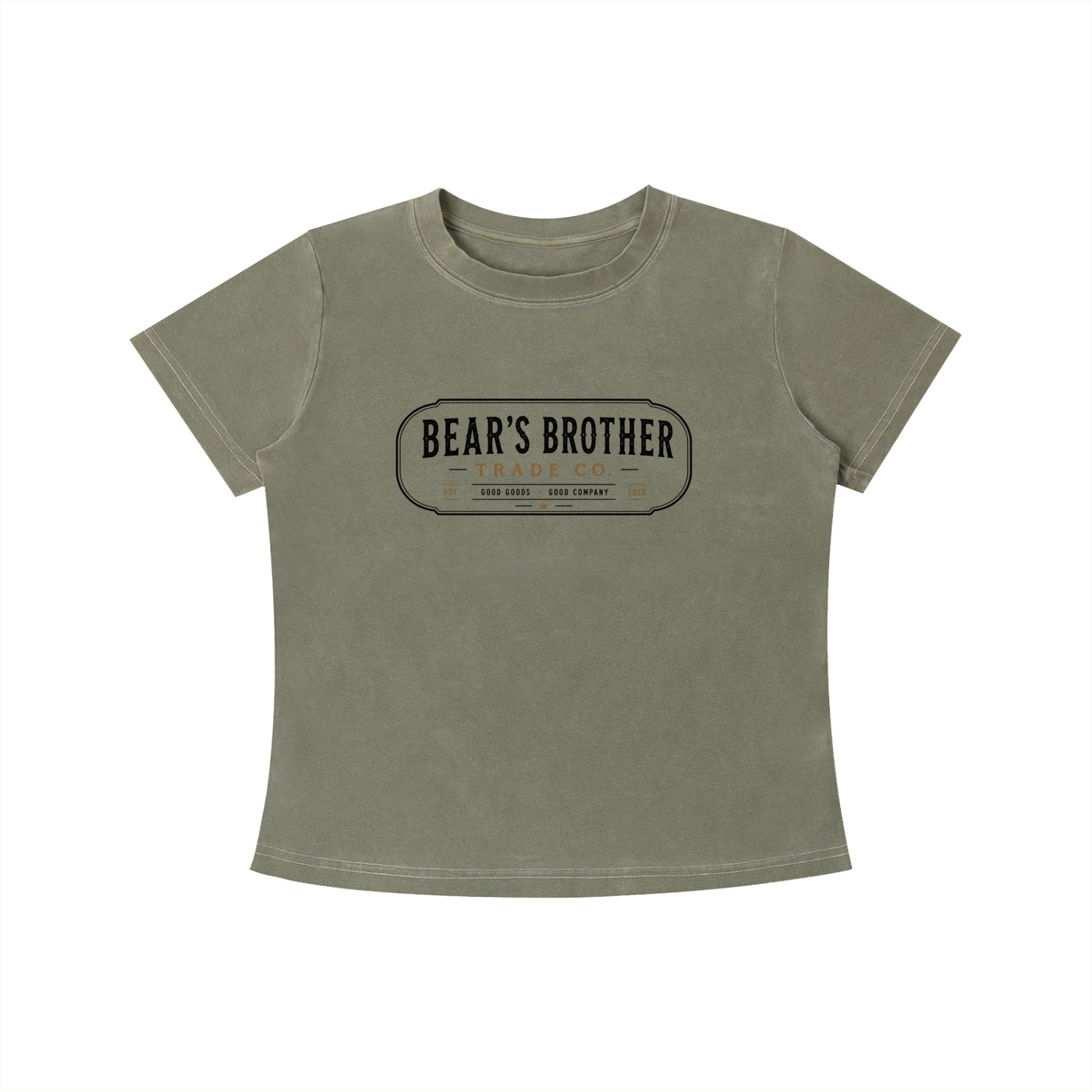 Women's Vintage Wash Slim Fit T-shirt - Bear's Brother Logo