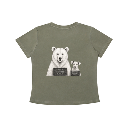 tshirt,shirt,womensshirt,bear,dog,pet,vintage