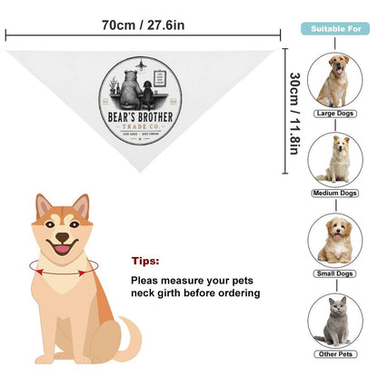 Dog Bandana, White